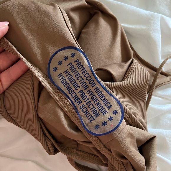 {Zara} Brand New Brown Ribbed One Piece. - Picture 8 of 9